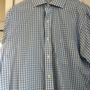 Men's Brooks Brother Gingham Blue Checkered Shirt